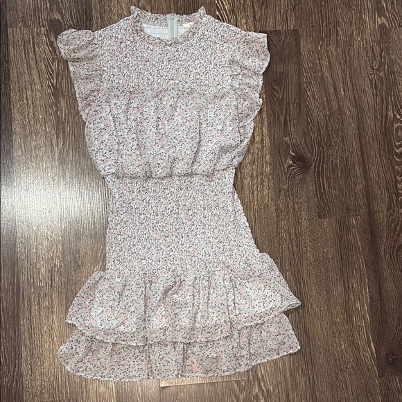 Timing Dresses & Skirts - Timing floral print smocked tiered dress. Light blue and pink design. Size med